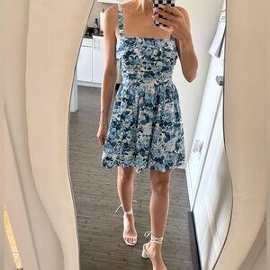 Abercrombie and fitch Emerson poplin Floral Blue Sleeveless mini Dress